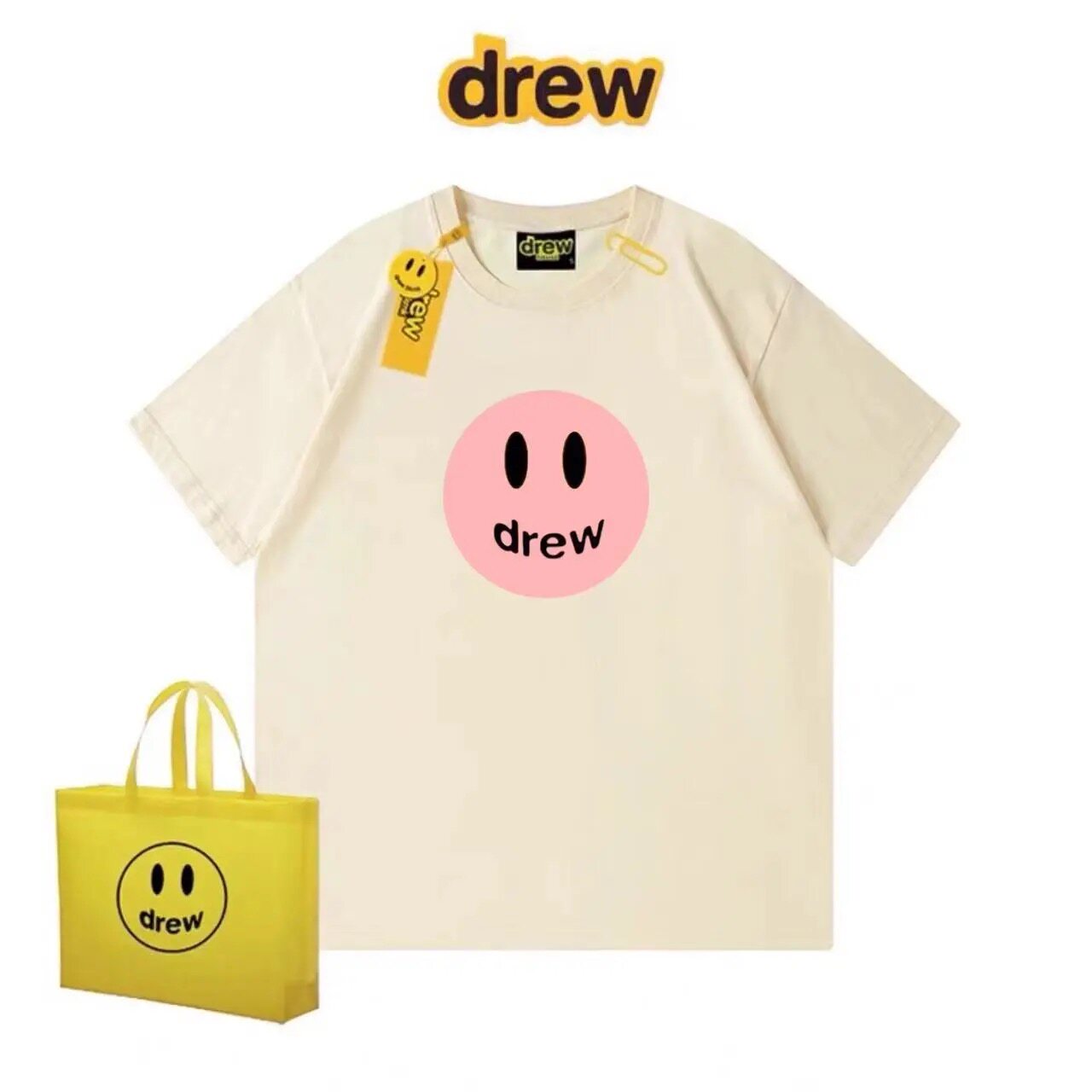 Vintage Fashion Houses - Drew House Pink Smiley T Shirt