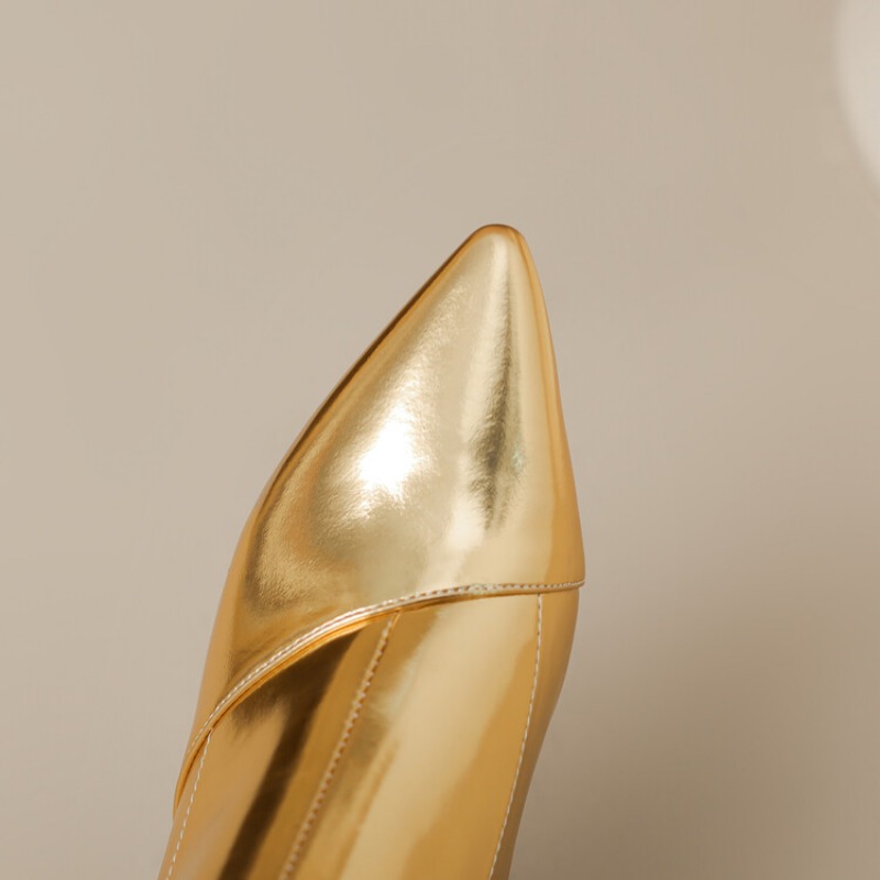 Vintage And Modern Fashion - 2026 New 6cm Thin Heel Gold