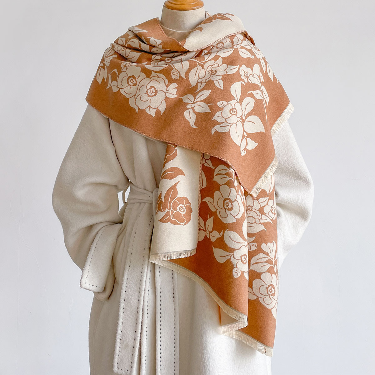 Vintage Fashion Outfit - High Texture Vintage Floral Cashmere Feel