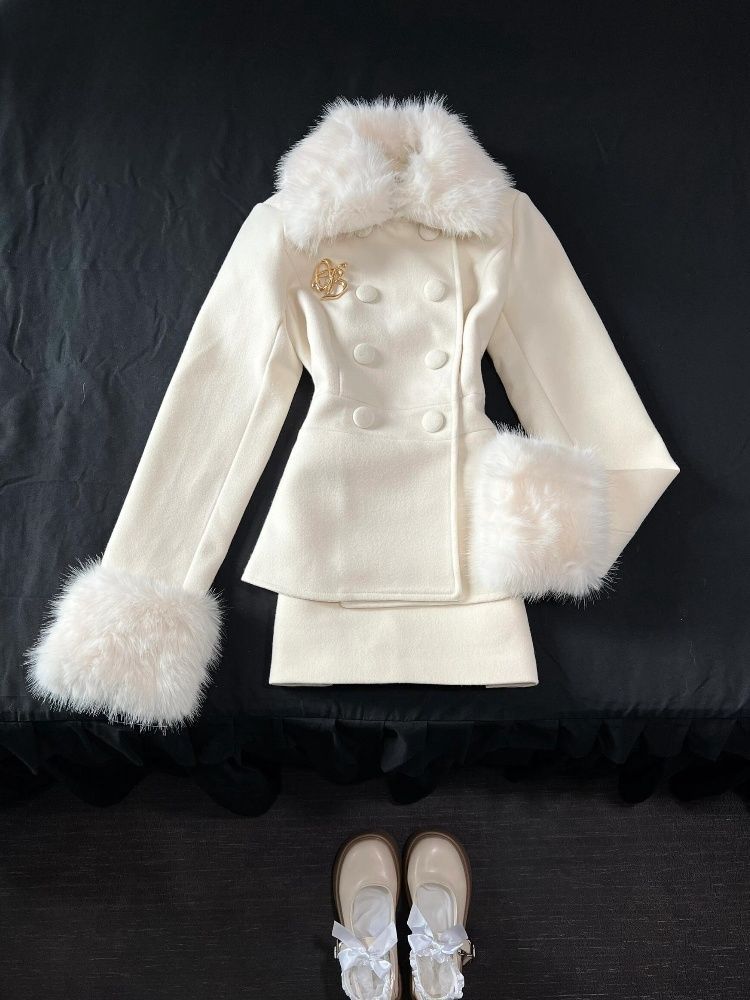 V Vintage Fashion - Winter French Elegant Women's Sets Korean