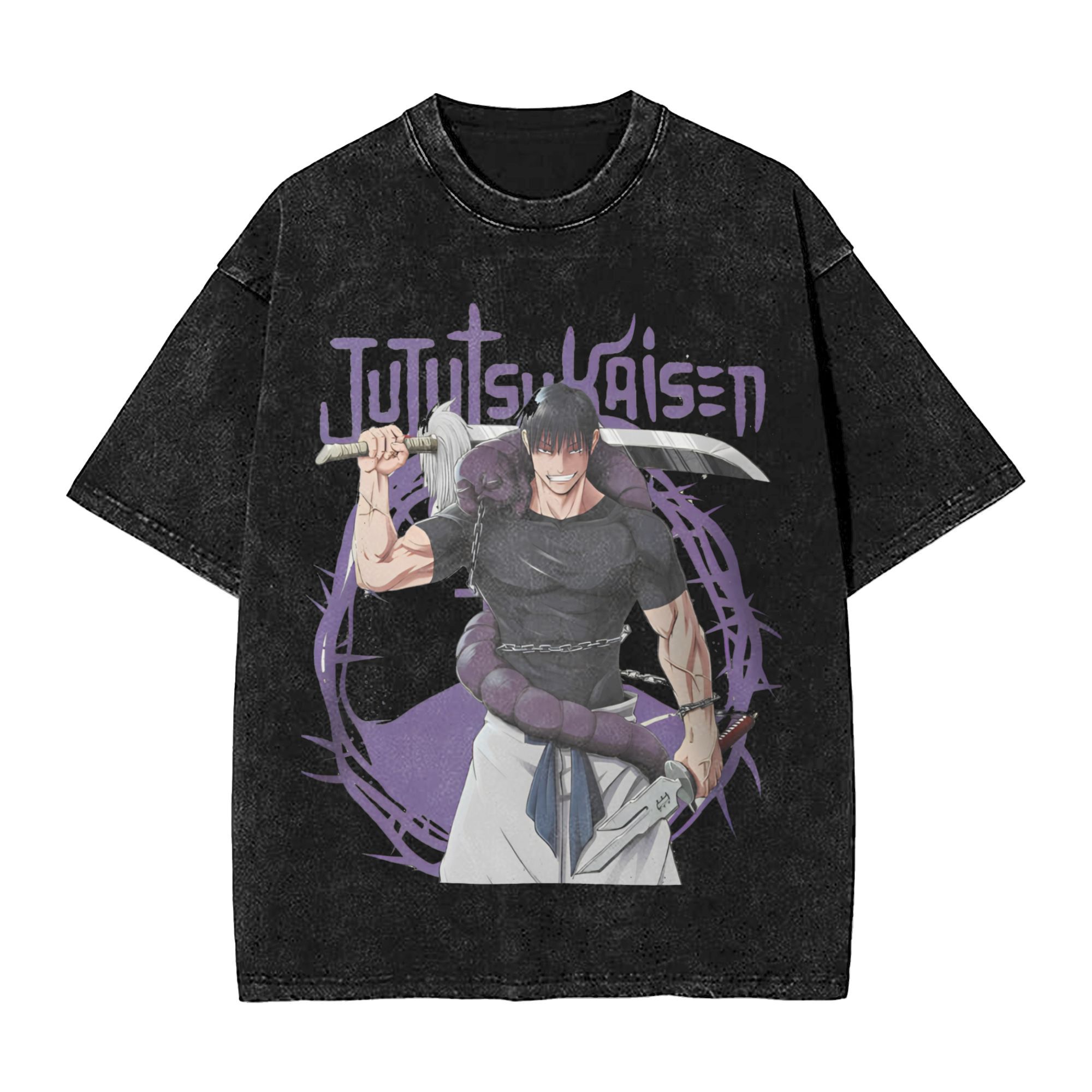 Oversized Washed T Shirt Jujut - Fashion Y Vintage ulasan dan harga