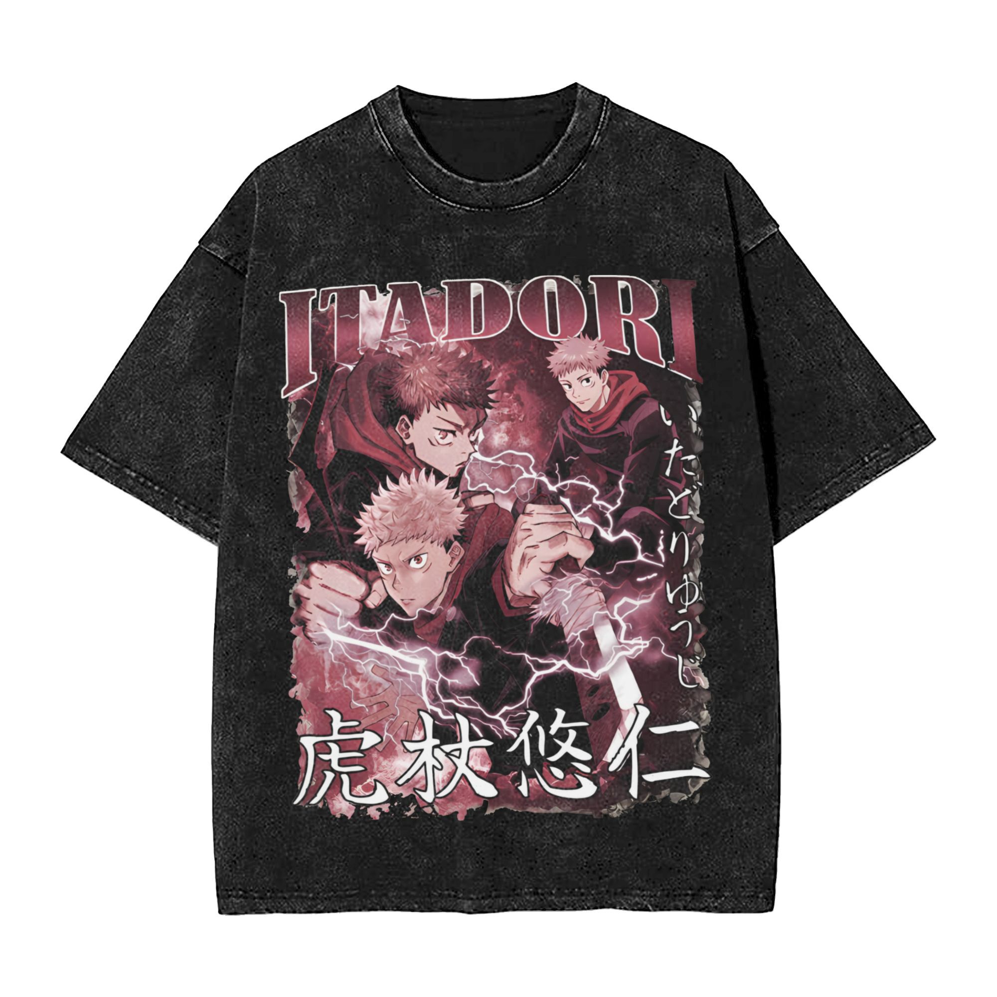 Oversized Washed T Shirt Jujut - Fashion Y Vintage ulasan dan harga