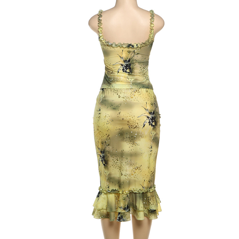 Women's Dress 2 Piece Floral P - V Vintage Fashion ulasan dan harga