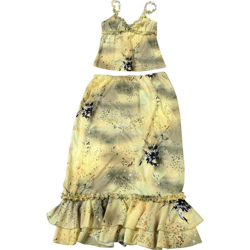 Women's Dress 2 Piece Floral P - V Vintage Fashion ulasan dan harga