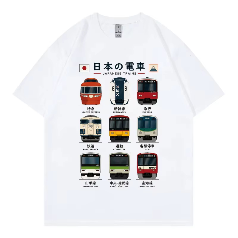 Japanese Tokyo Rail Graphic T  - Vintage Fashion In Tokyo ulasan dan harga