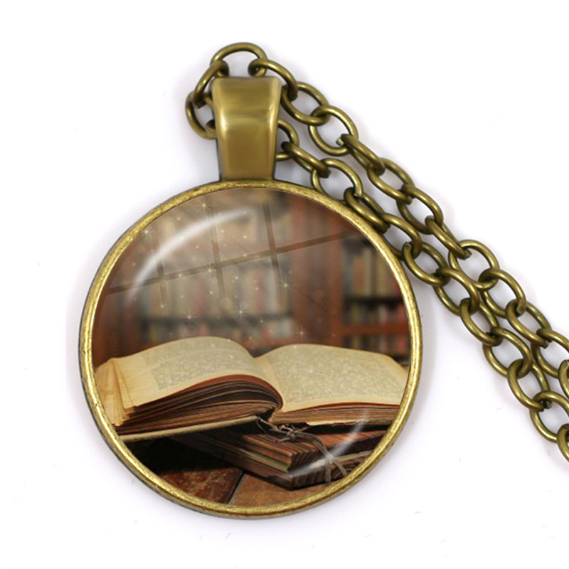 Hot Old Book Necklace Vintage  - Vintage Fashion Library ulasan dan harga