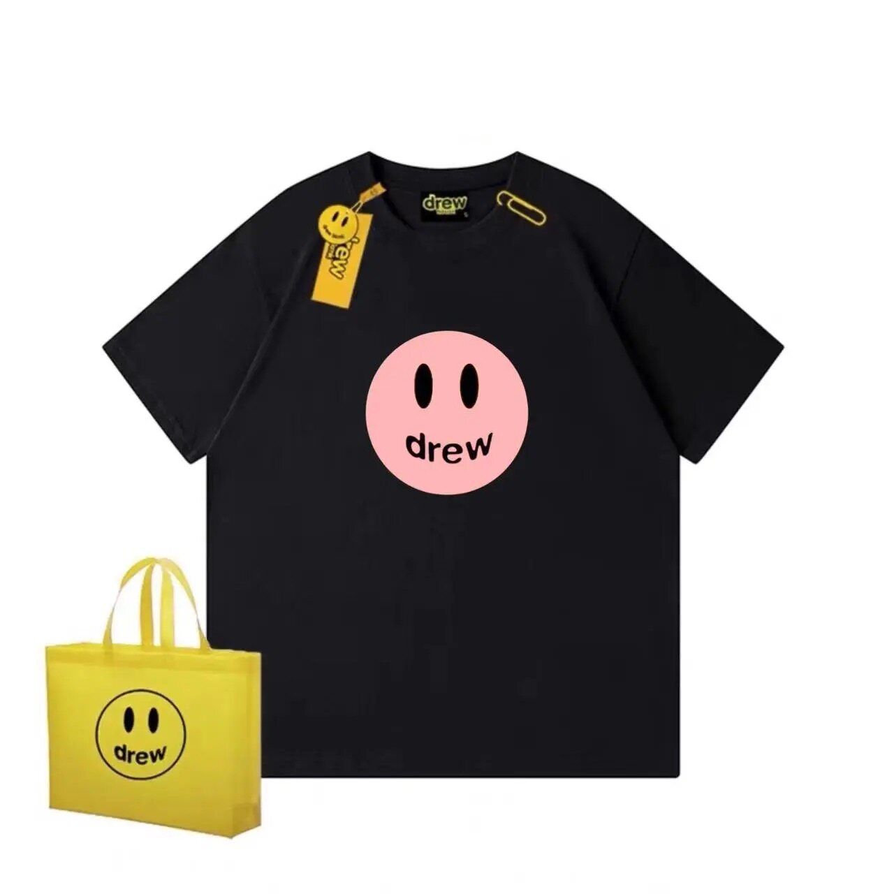 Drew House Pink Smiley T Shirt - Vintage Fashion Houses ulasan dan harga