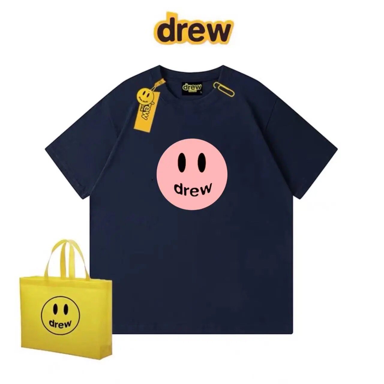 Drew House Pink Smiley T Shirt - Vintage Fashion Houses ulasan dan harga