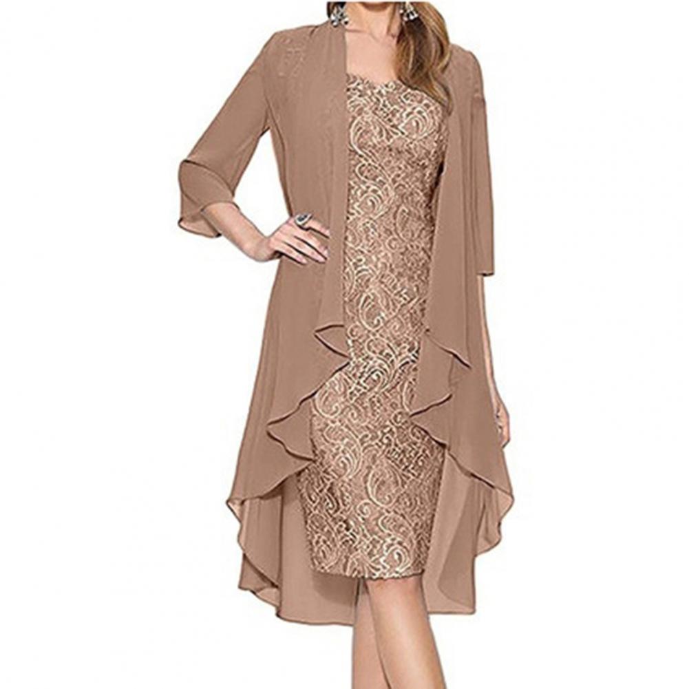 Formal Dress Set Women Outfit  - Crop Cardigan Vintage ulasan dan harga