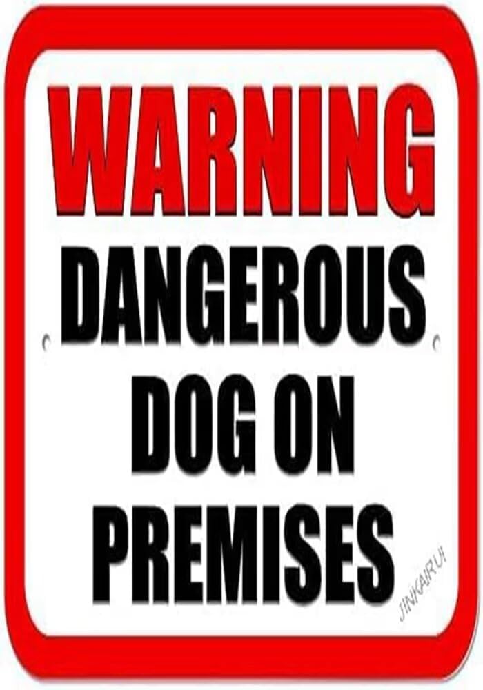 Y1,Warning Dangerous Dog On Pr - Vintage Fashion Houses ulasan dan harga