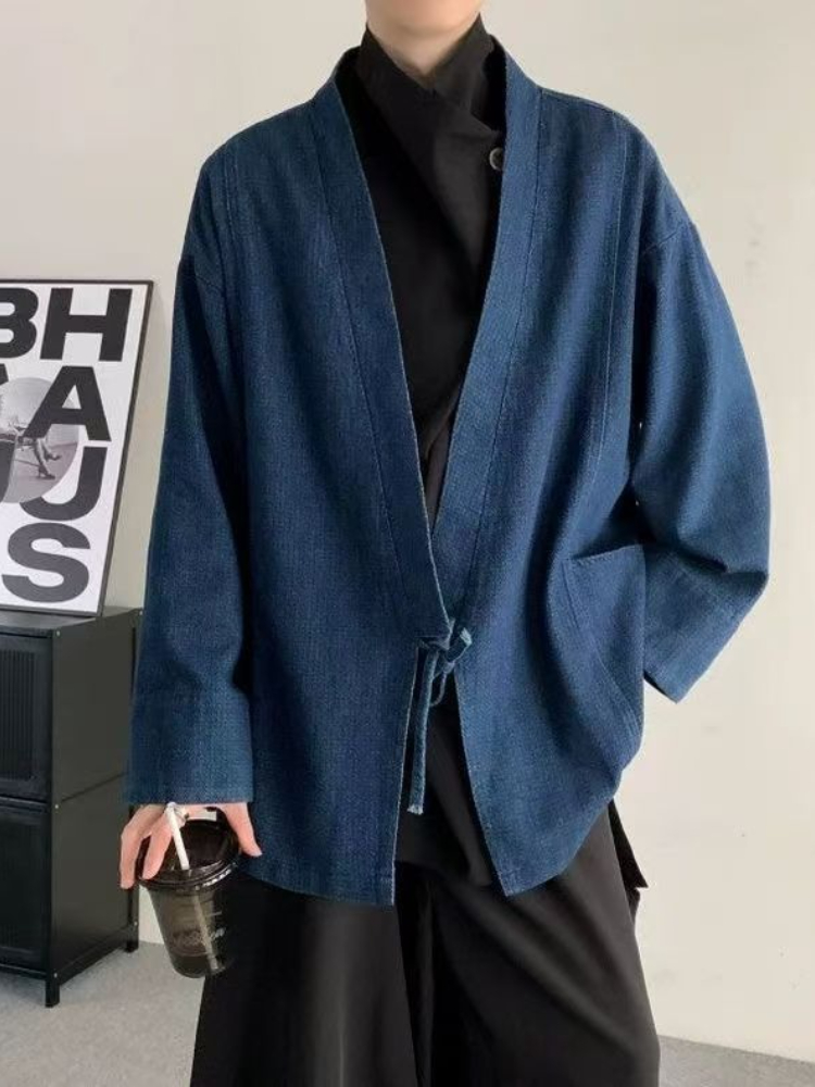 Vintage Japanese Style Denim C - Crop Cardigan Vintage ulasan dan harga