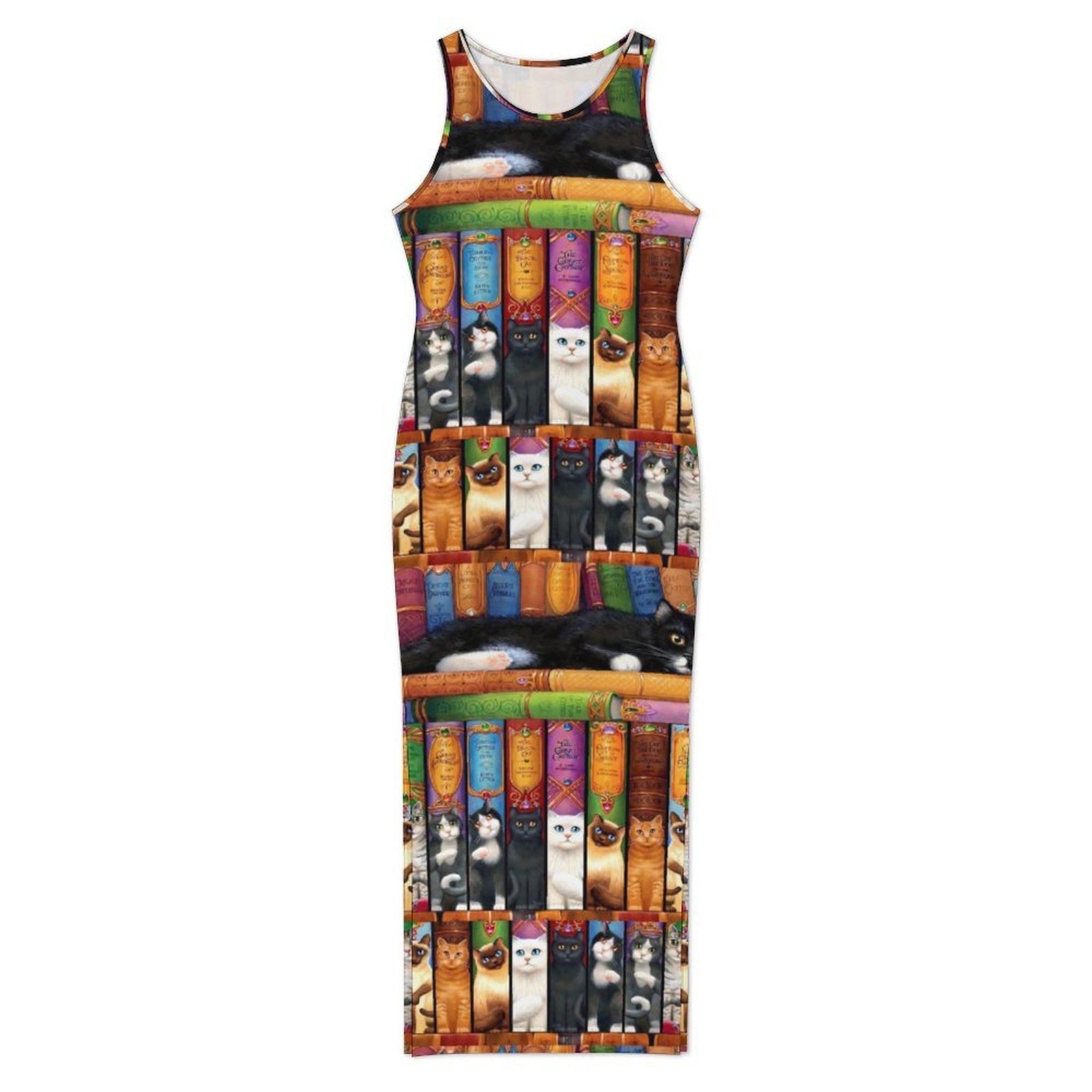 Library Cats And Books Bodycon - Vintage Fashion Library ulasan dan harga