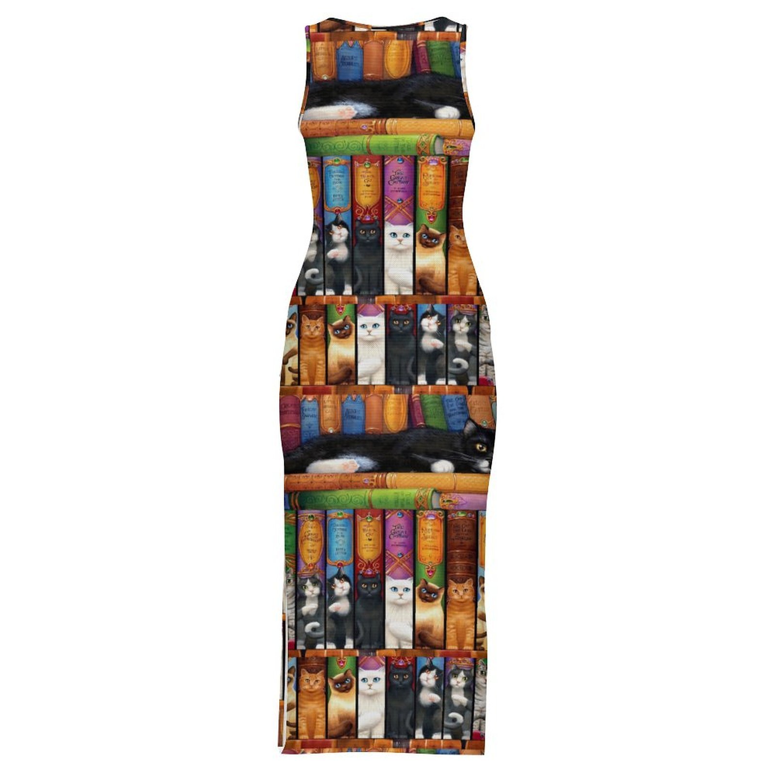Library Cats And Books Bodycon - Vintage Fashion Library ulasan dan harga