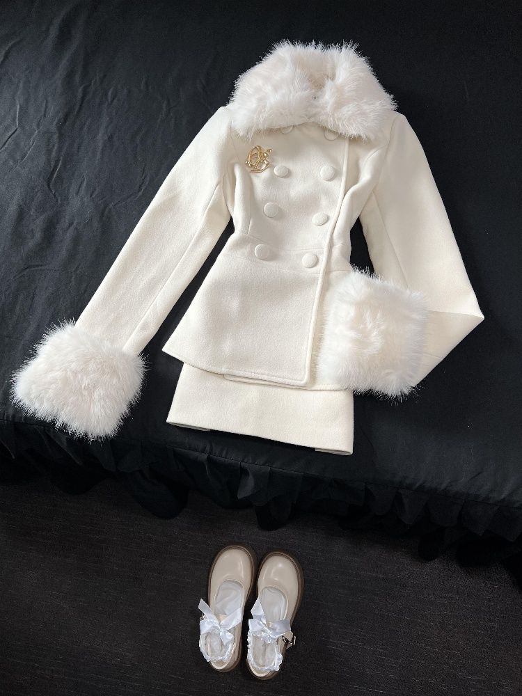 Winter French Elegant Women's  - V Vintage Fashion ulasan dan harga