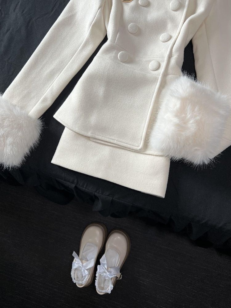 Winter French Elegant Women's  - V Vintage Fashion ulasan dan harga