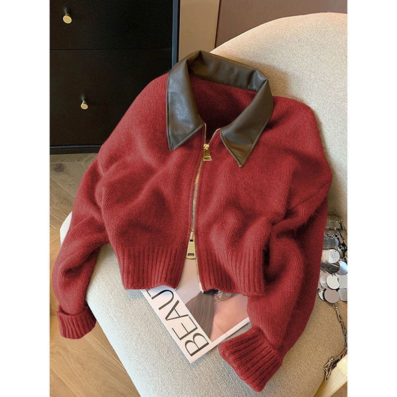 Women's Vintage 2000s Patchwor - Crop Cardigan Vintage ulasan dan harga