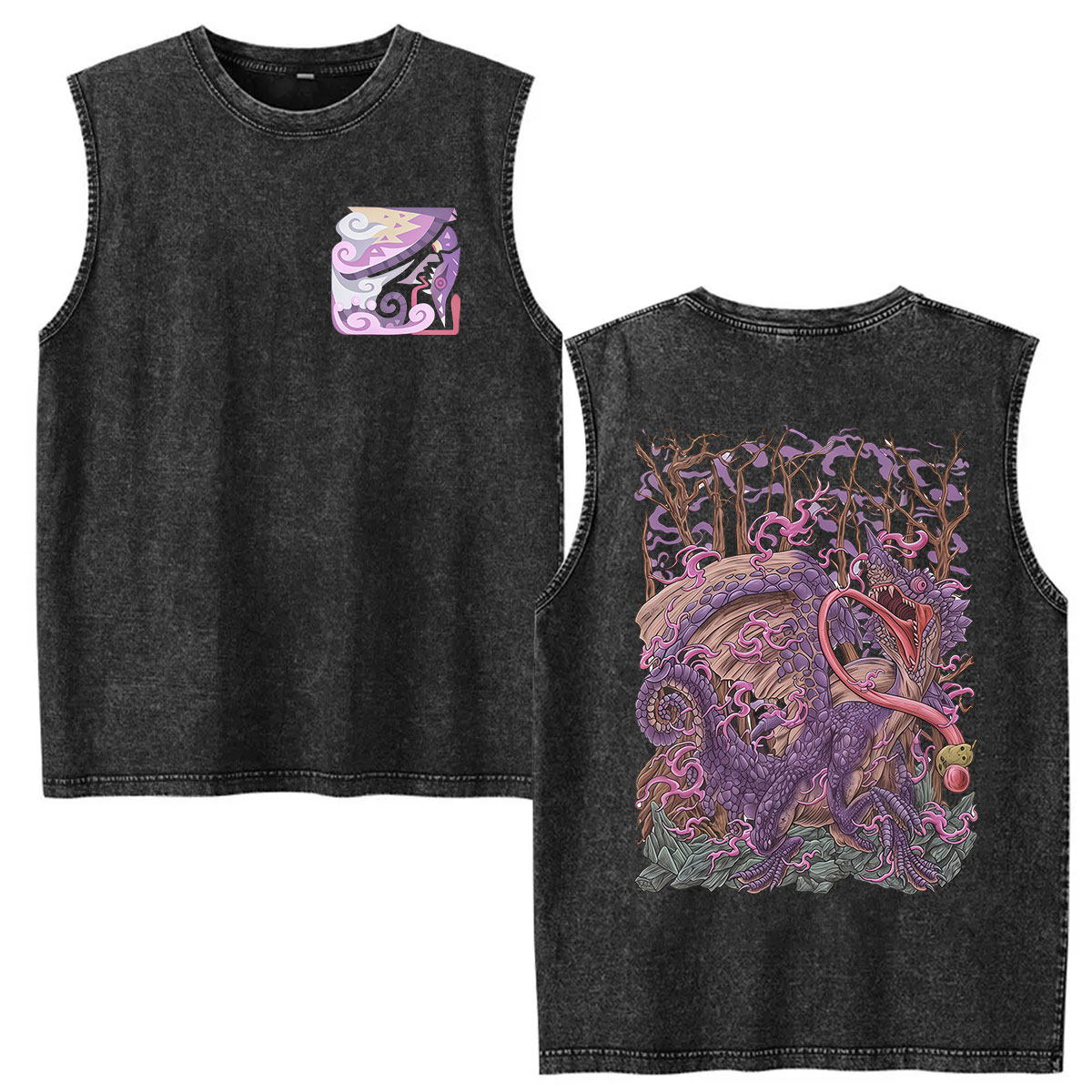 Vintage Washed Vest Monster Hu - Vintage Fashion Game ulasan dan harga