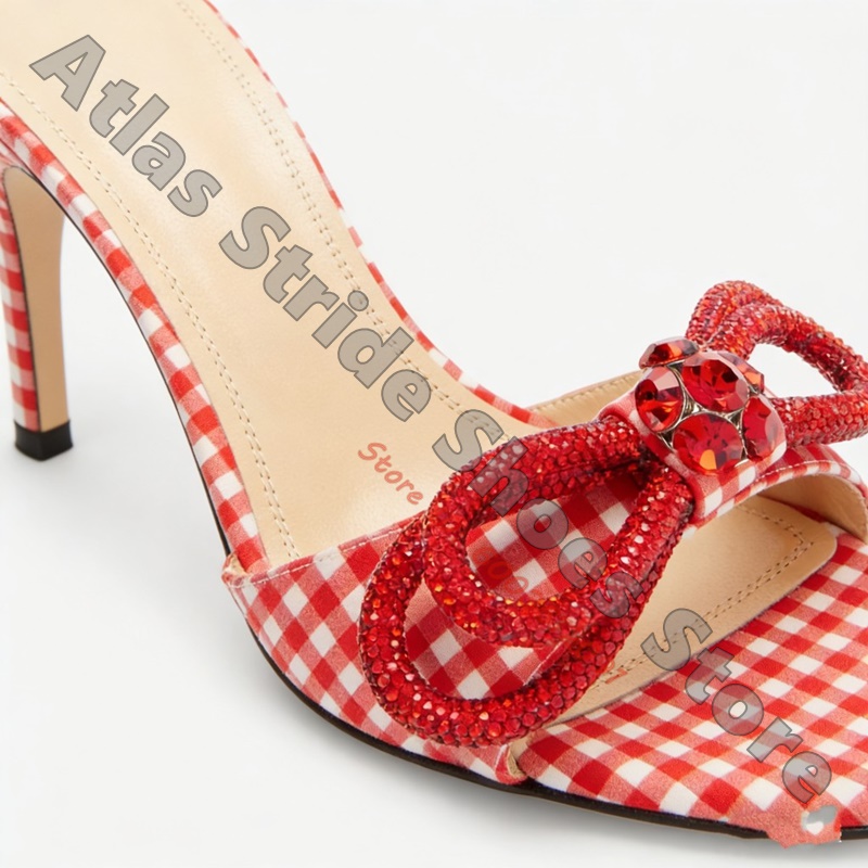Women Red White Gingham Check  - Vintage And Modern Fashion ulasan dan harga