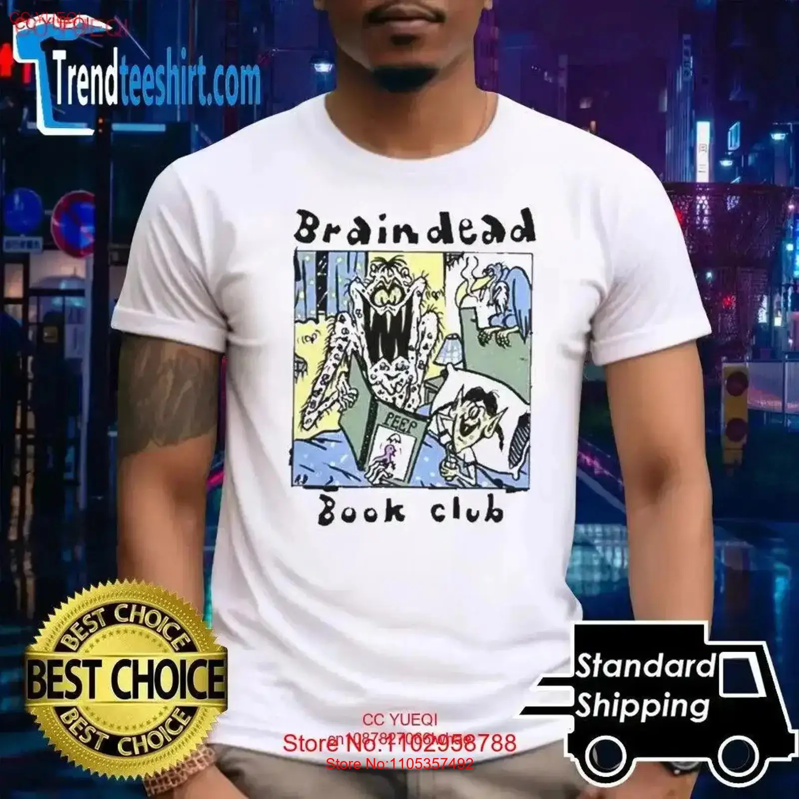 Brain Dead Book Club T Shirt v - Vintage Fashion Knitwear Book ulasan dan harga