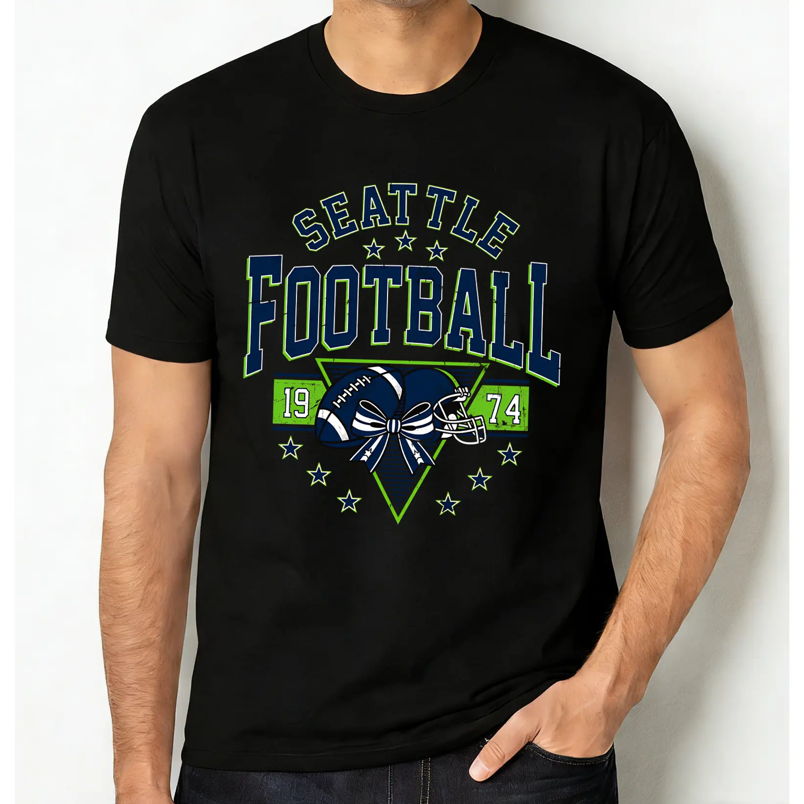 100% Cotton Vintage Seattle Fo - Vintage Fashion Game ulasan dan harga